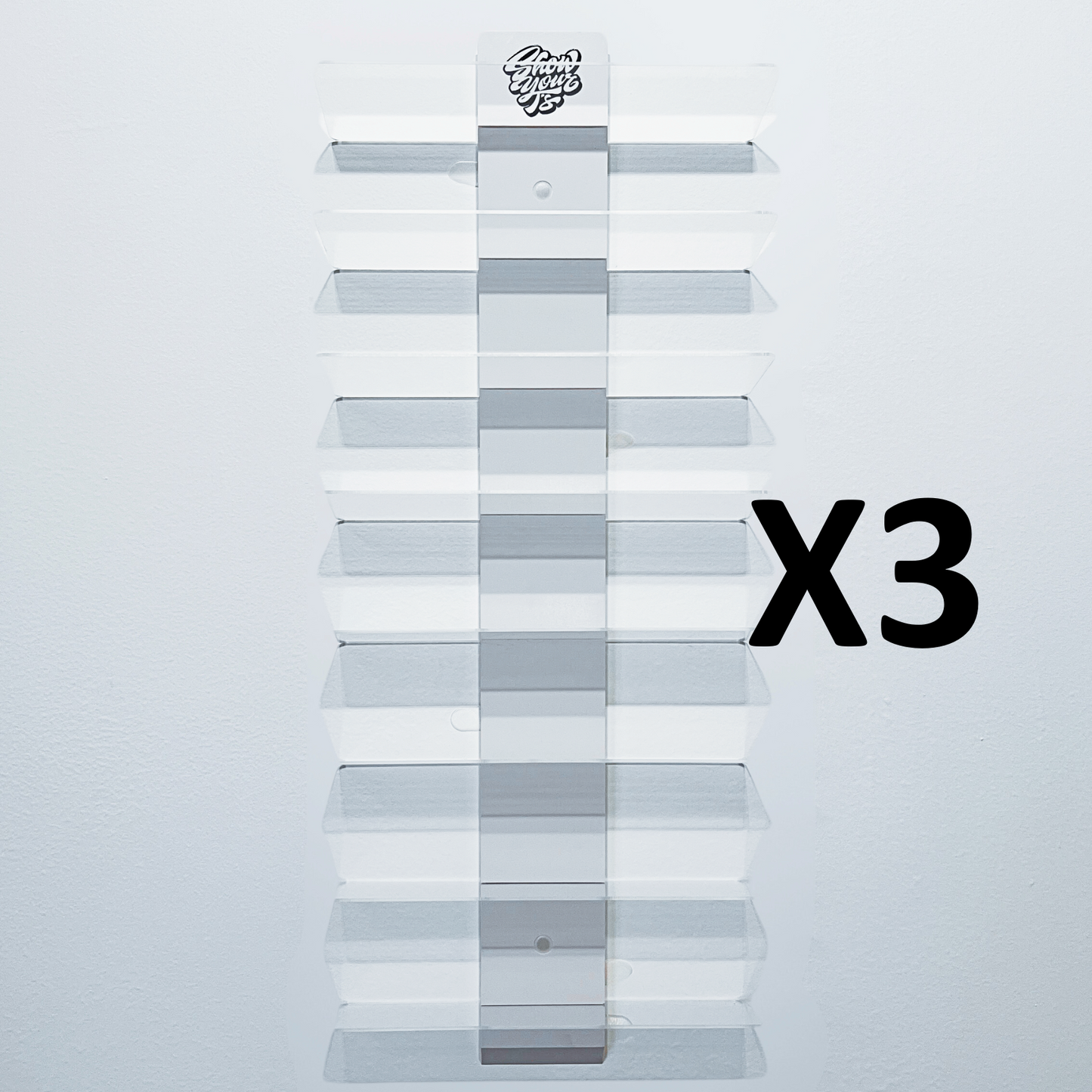 8-Shelf T-Shirt Organizer Display (TRIPLE PACK)